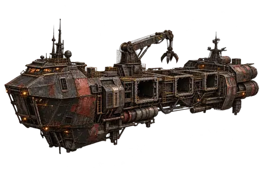 The Morrow Debt, a battered salvage ship